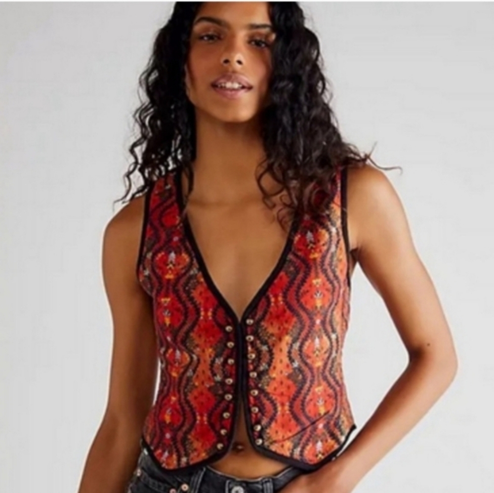 NWT Free People Gemini Quilted Vest  Size S